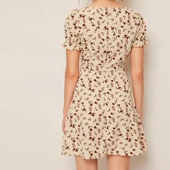 Shein - Floral Printed Dress - Picture 2 of 3
